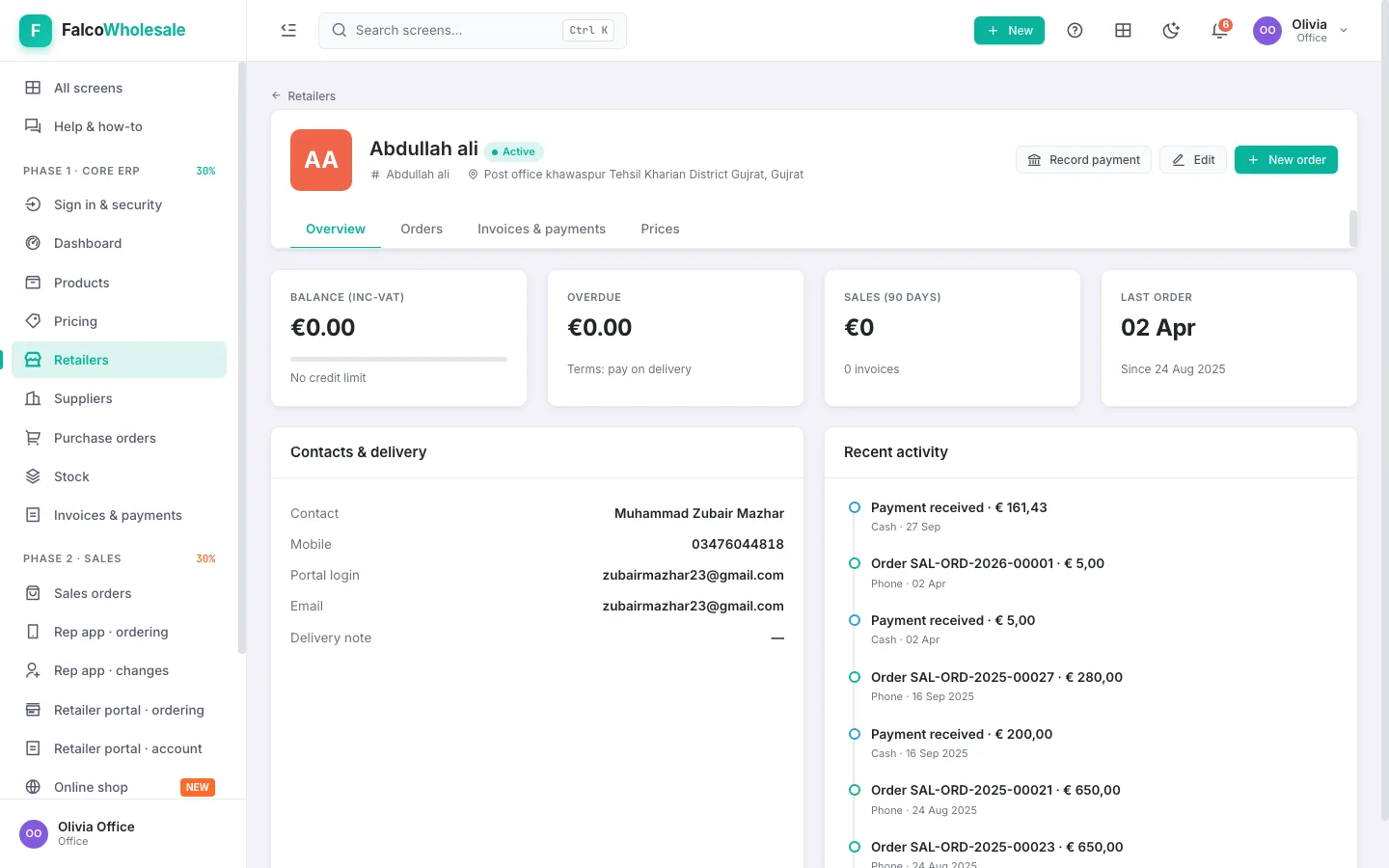 Retailer profile