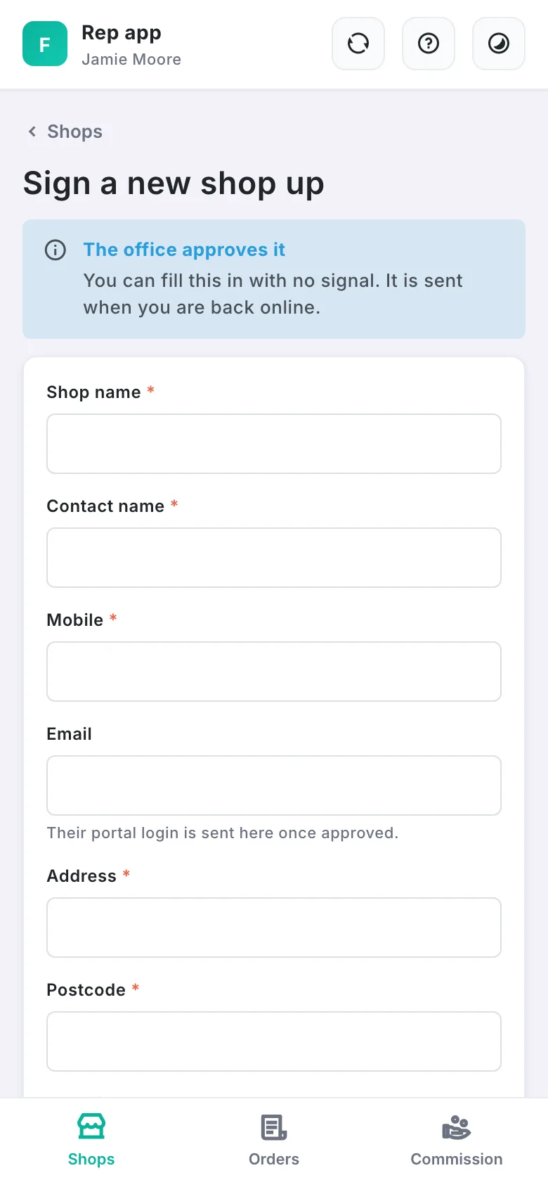 New shop