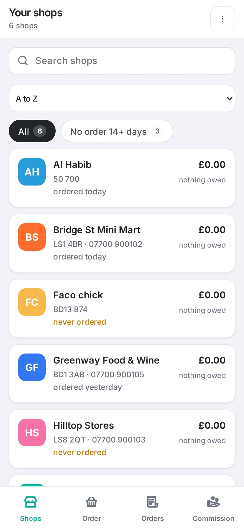 Rep app shops