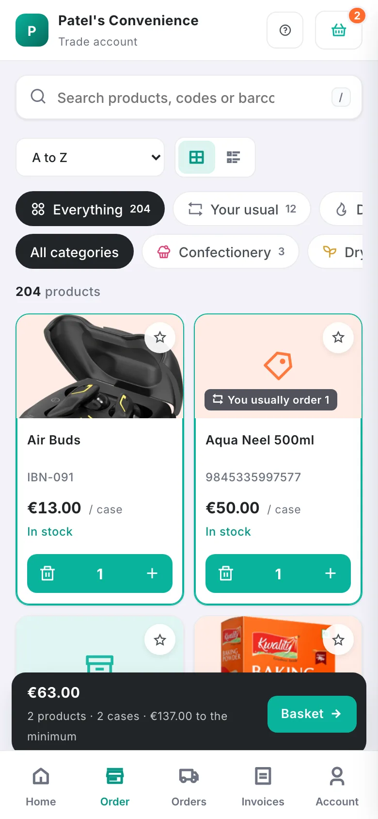 Phone order