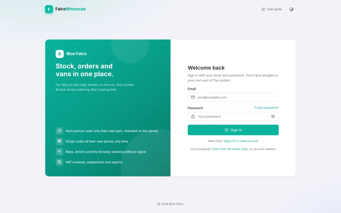 Sign-in page