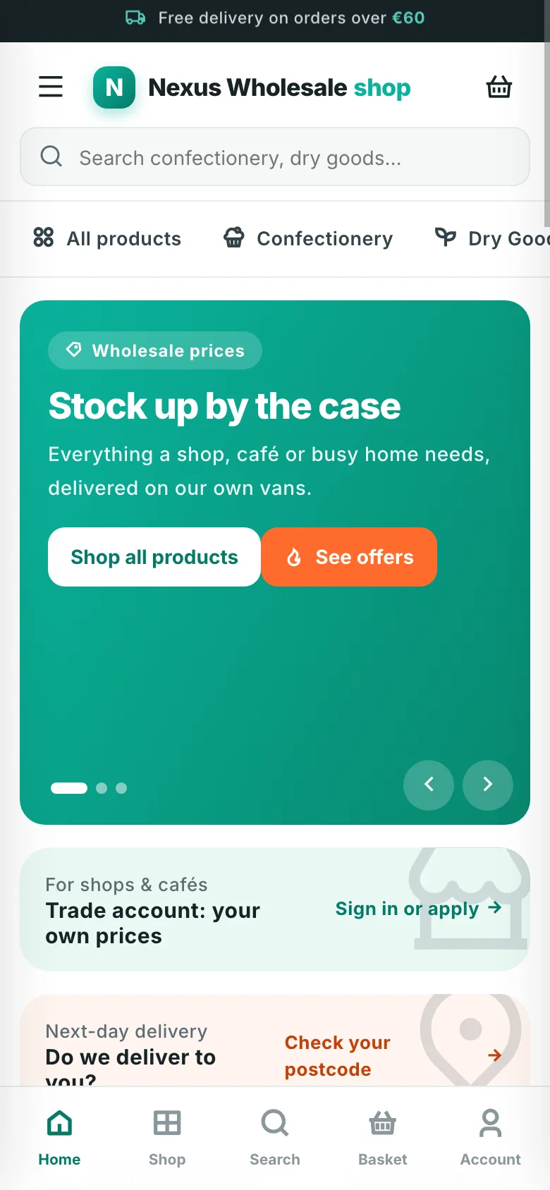 Shop on a phone